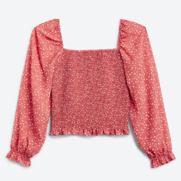 Lush Tops - LUSH - Large Reyna Smocked Blouse